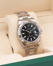 WITH STICKERS 2010 Rolex Datejust II 41mm 116334 Black Dial Fluted Oyster 6