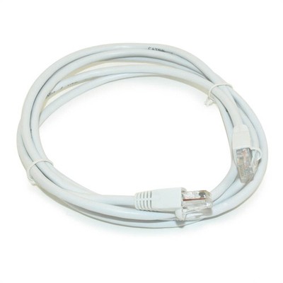 7ft Cat5E Ethernet RJ45 Patch Cable  Stranded  Snagless Booted  WHITE
