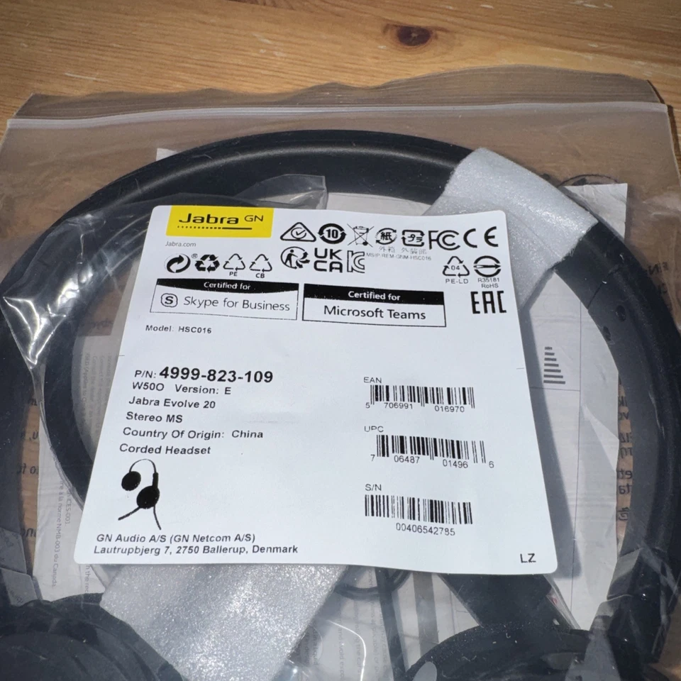 Jabra HSC016 Evolve 20 Headset With Microphone Binaural Headband - Image 3 of 4