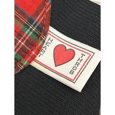 Vintage Deadstock Heart Throb Elastic Cinch Belt Red Plaid 