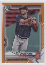 2021 Bowman Chrome Prospects Orange Refractor 7/25 CJ Chatham #BCP-113 fm0