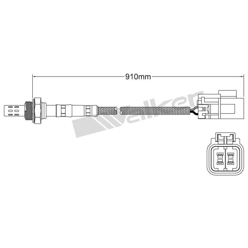 Sensor de oxígeno Walker Products 250-24102 O2 pasajero lado derecho mano descendente Foto 2 de 2