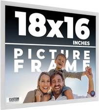 18x16 Frame White Wood Picture Photo Frame with UV Acrylic and Acid Free Backing