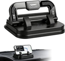Car Phone Holder 360 Degree Rotation, Navigation Dashboard Mount Black