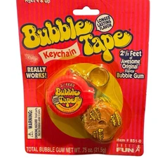 Vintage 1999 Bubble Tape Keychain Bubble Gum Basic Fun #851-0  SEALED NOS 