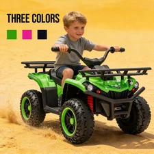 24V Electronic Kids Ride On Car ATV W/Off-Road Vehicle Anti-Slip Tires