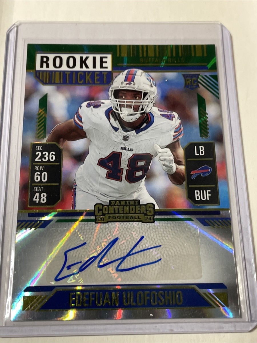 2024 Panini Contenders Edefuan Ulofoshio Rookie Ticket Auto Green
