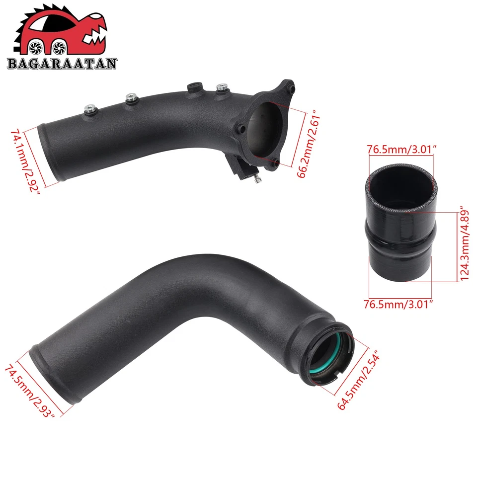 3'' Intake Charge Pipe For BMW B46 B48 2.0T 320i 330i 330e 430i 520i F30 F31 F32 Foto 2 de 4