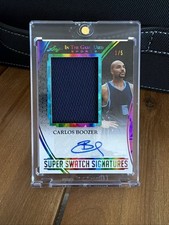 CARLOS BOOZER 2025 LEAF IN THE GAME USED SPORTS JUMBO PATCH AUTOGRAPH 1/5 !!!