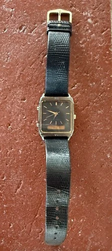 Vintage Seiko Quartz Men's Wrist Watch H601-5239 Ana-Digi Black