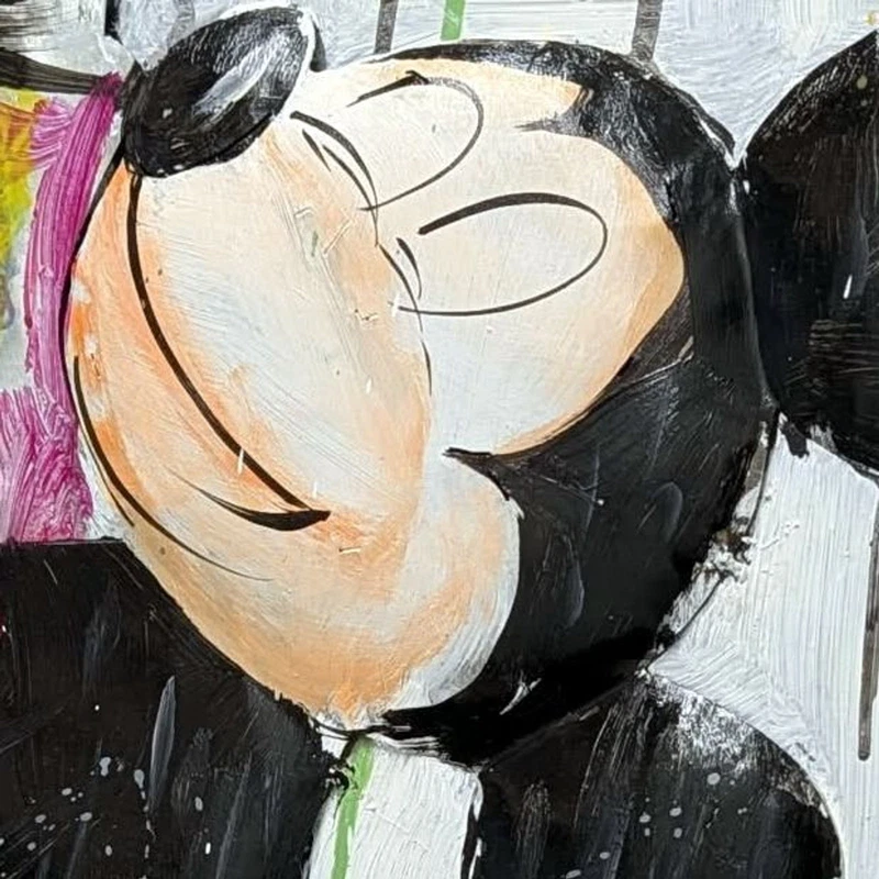 Quadro Metallo Topolino Mickey Mouse Disney Bomboletta Spray Street PopArt 60x80, fotografia 6 di 9