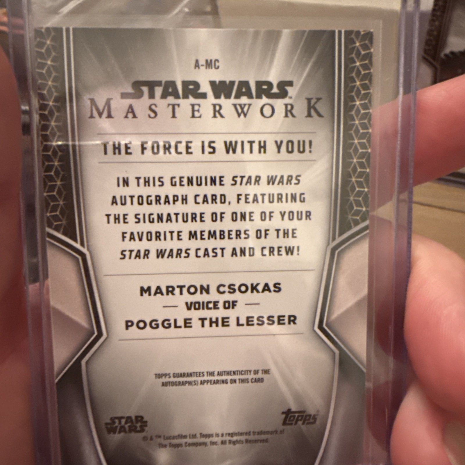 Lot Of 5 STAR WARS Masterwork Auto Cards. Rune Haako, Watto, Poggle, Boss, Rebo! view 8
