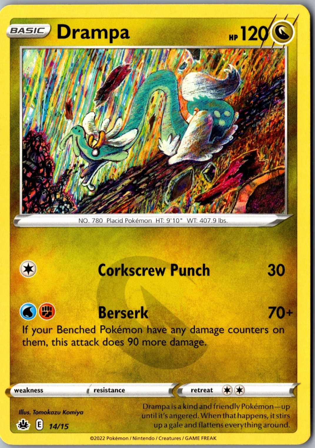Drampa - 14/15 Promo McDonald's Promos 2022 LP Pokemon Card