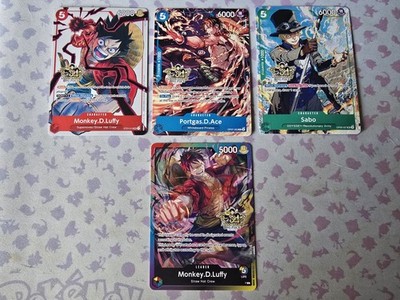 One Piece OP13 3rd Anniversary 3 Brothers Pack Promo Cards Set | eBay