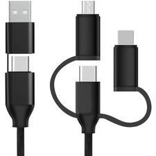 OUGIC USB C Multi Charging Cable 6.7ft , 5-in-1 PD 60W  QC3.0 20W, A/C...
