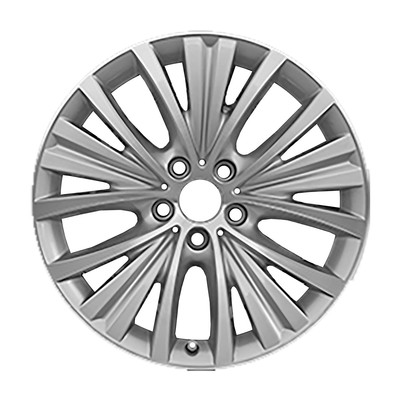 19x9 15 Spoke Aluminum Wheel Machined and Painted Bright Silver 560-86047
