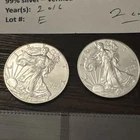 Lot Of 2 - 2016 $1 American Silver Eagle 1 oz - Lot E - Sigma Verified