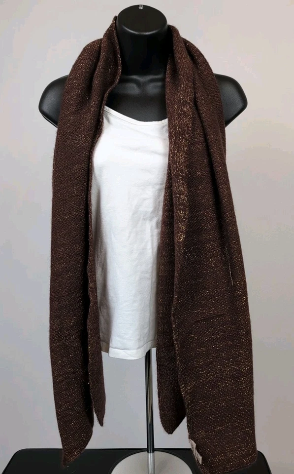 Bufanda UGG Australia 100 % cachemir hilo dorado marrón talla única 60" Foto 2 de 4