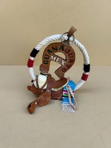 Miniature Handcrafted Mexican Horse Saddle Rope Hanging Ornament Guana Juato