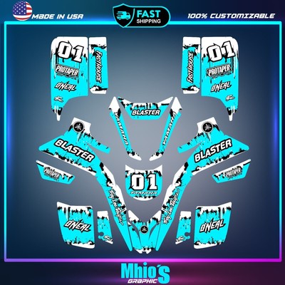Passend für YAMAHA BLASTER YFS 200 GRAFIK Full ATV Grafik Kit Aufkleber Sticker
