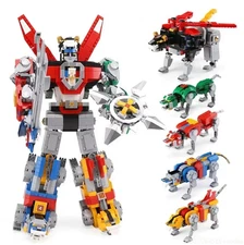 2321PCS Ideas: 5 in 1 Voltron Transformers Building Blocks Toy Set Bricks Gift 