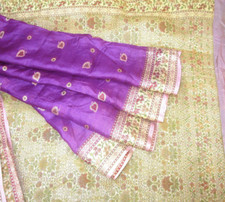 BVH WEARABLE PURE SILK Sari Saree 5yd 23FEB102104 X17 E740 Magenta Golden ABCKB