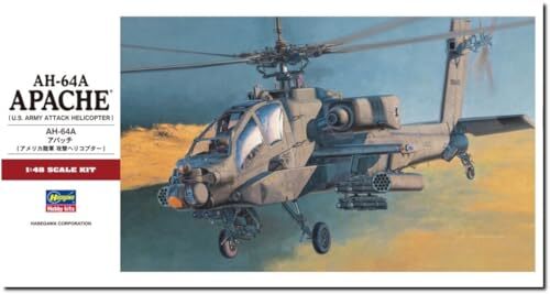 Hasegawa 1/48 AH-64A Apache U.S. Army Attack Helicopter Plastic Model Kit PT24