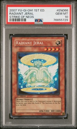 YUGIOH 1ST ED PSA 10 STON-EN066 RADIANT JERAL SECRET RARE SCR PSA 10 GEM MINT - Picture 1 of 2