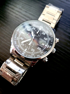  NEW Citizen CA0695-17E Chrono Men's Aviator Watch