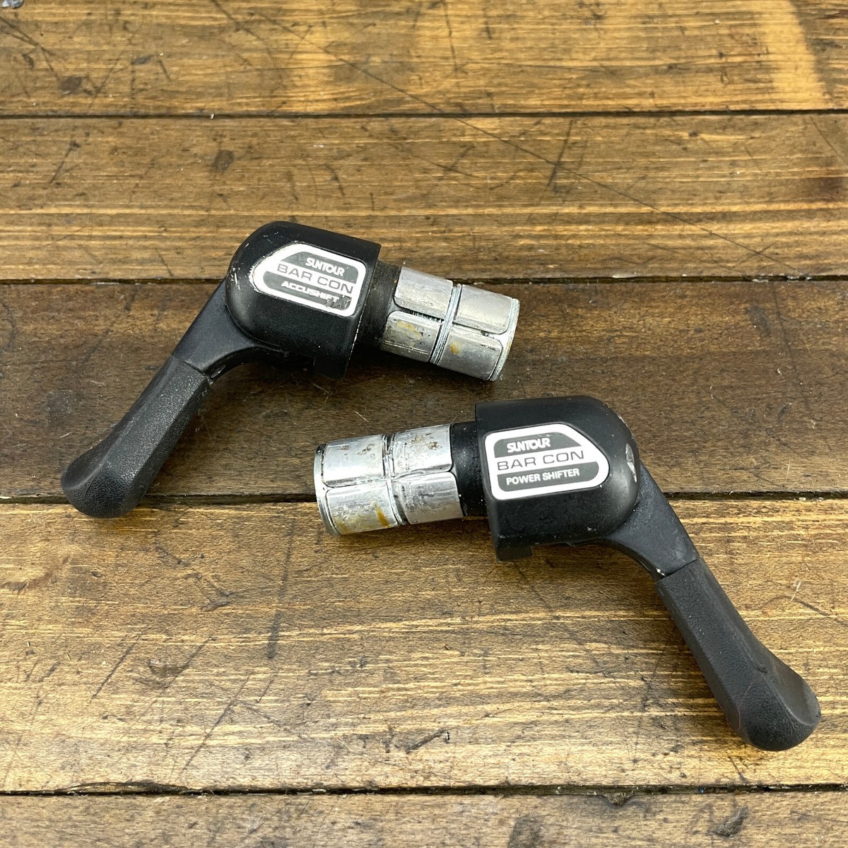 Vintage Suntour BarCon 6s Shift Lever Set Accushift Shifter Bar