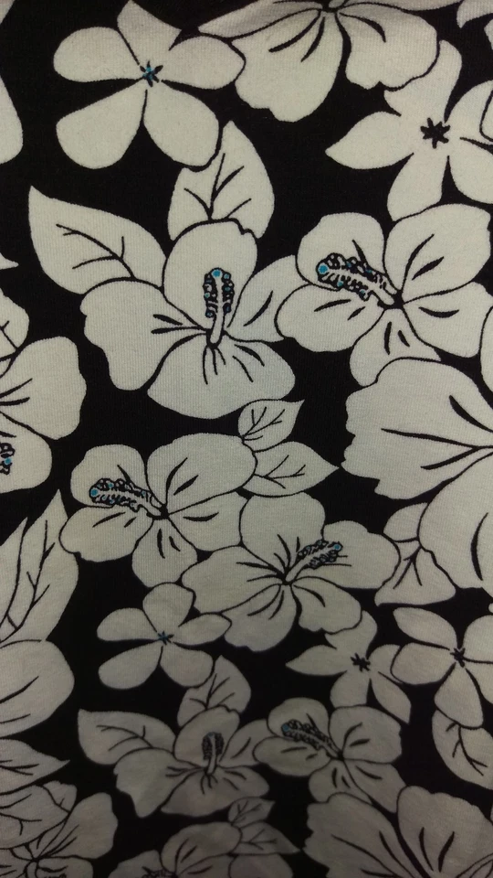 Blusa Camisa Top Venezia Sport Mujer Talla 22/24 22W/24W Negra Blanca Azul Floral Foto 3 de 4