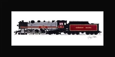 Canadian Pacific 4-6-4 #2816 10"x17" print in 10"x20" Mat Andy Fletcher signed