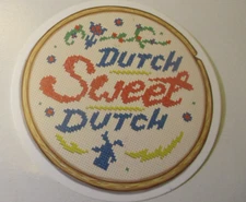 DUTCH Bros STICKER Old STYLE Stock CROSS Stitch EMBROIDERY Sweet RARE Coffee