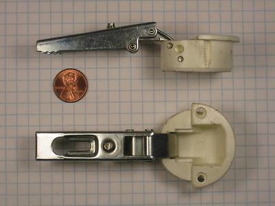 SALICE #C425/0  OVERLAY CONCEALED HINGES, 38mm DIAMETER, WHITE, FREE-SWINGING