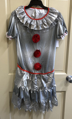 Woman's Carnevil Clown IT inspired DRESS ONLY Halloween Costume 12/14 Large