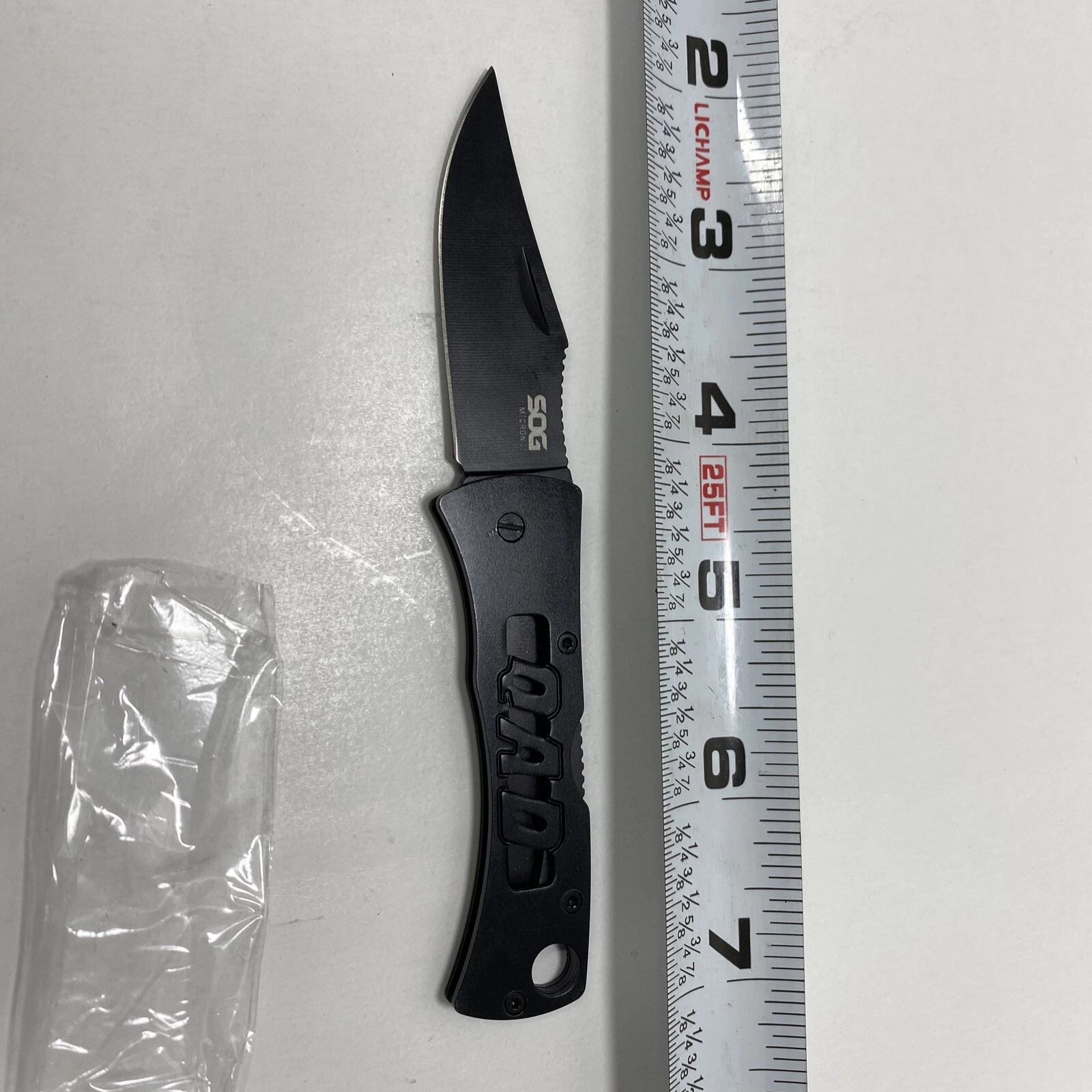 SOG Micron II QAD Pocket Knife Lockback Plain Edge Blade New KNIFE image 3