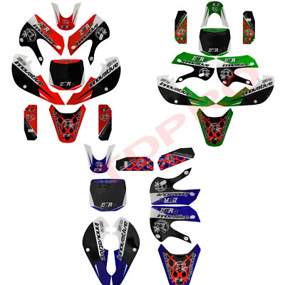 7pc-Decal Graphics Plastics Kit Suits Kawasaki or Suzuki KLX /DRZ 110 Bike/ KX65