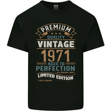 Premium Vintage 55th Birthday 1971 Mens Cotton T-Shirt Tee Top