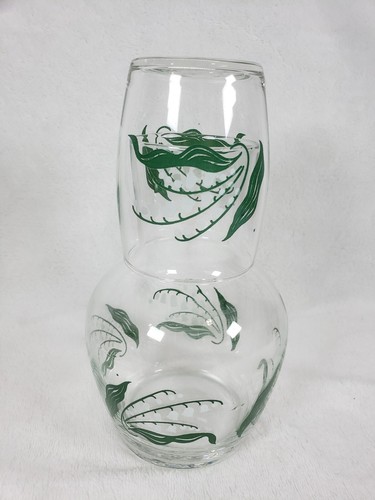 Vintage Libbey Lily of the Valley Bedside Water Glass and Carafe - Picture 4 of 9