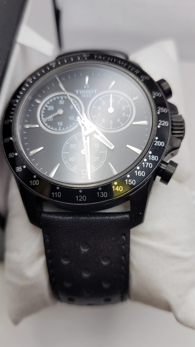 Tissot T106417A V8 Mens Chronograph Swiss Quartz Black Leather