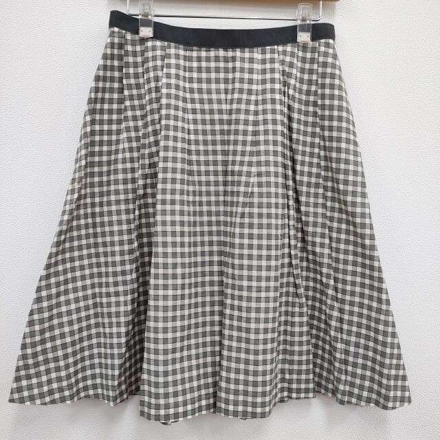 MARGARET HOWELL 578-132814 Cotton linen check size 3 skirt