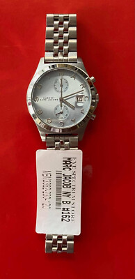 MARC BY MARC JACOBS シルバー 時計 Marc Jacobs Rock Chronograph Silver Dial Silver Steel Strap Watch