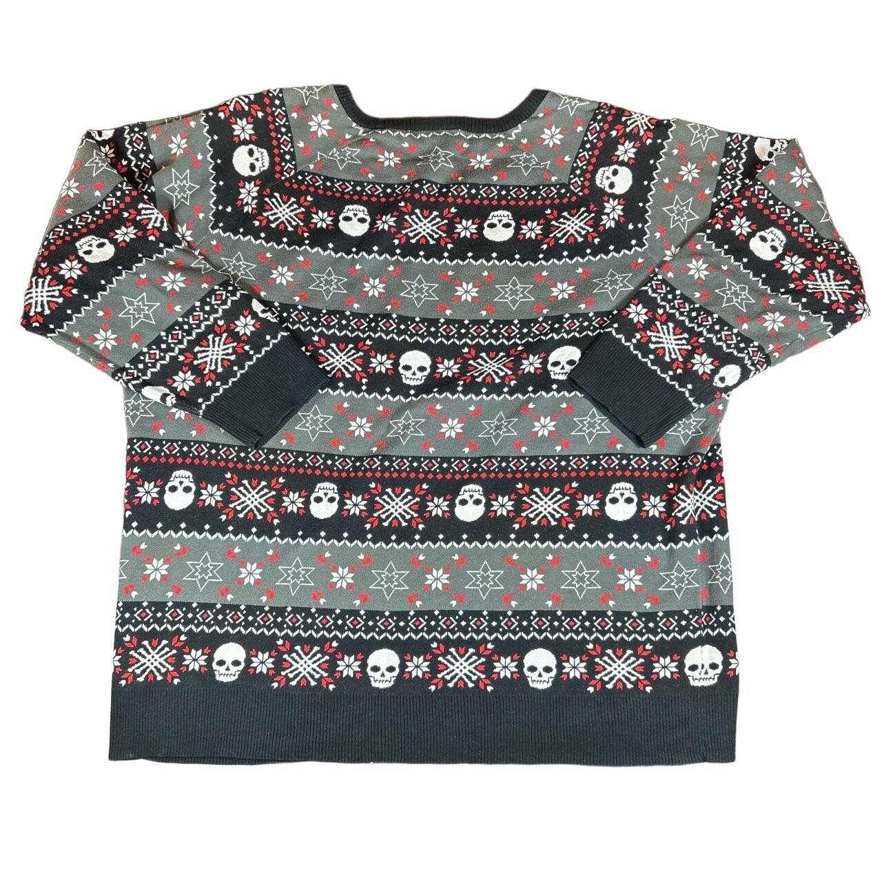 Torrid 5 Skull Pattern Snowflake Design Crew Neck… - image 5