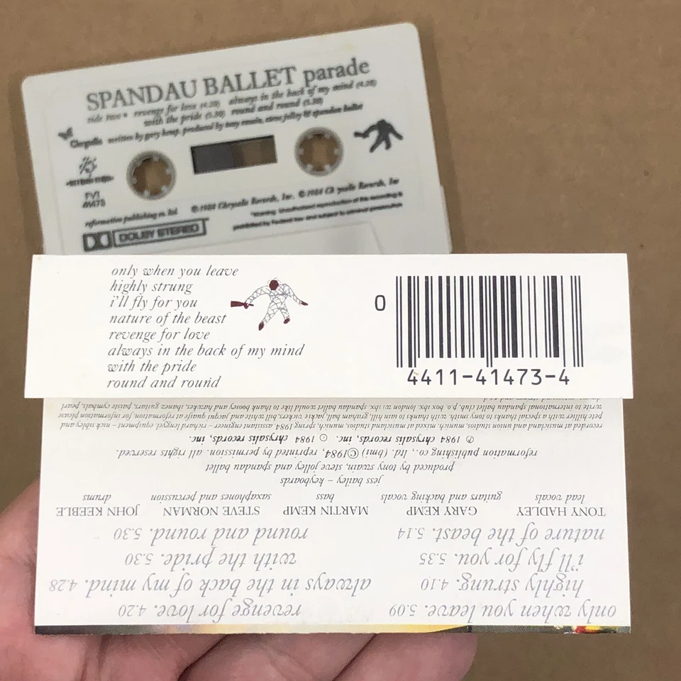 SPANDAU BALLET Cassette Tape 80s Synth Pop PARADE ONLY WHEN YOU LEAVE Foto 4 de 4