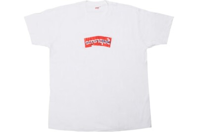 Authentic Supreme x Comme Des Garcons SS17 Box Logo Tee White Size