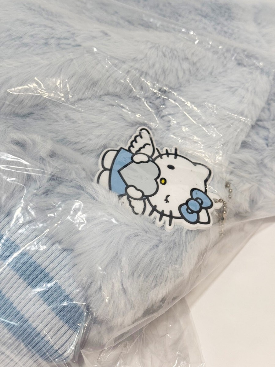 Sanrio HeLLO KiTTY x FoReVeR 21 Blue Angel Faux Fur Hoodie Jacket