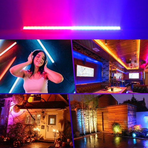 Wall Wash Light Bar 252LED RGB 3in1 DMX Stage DJ Disco Party Strobe Beam Light - Picture 4 of 13