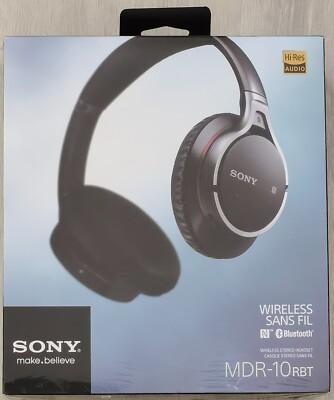 Sony MDR-10RBT Black Wireless Rechargeable Bluetooth Over-The-Ear Headphones