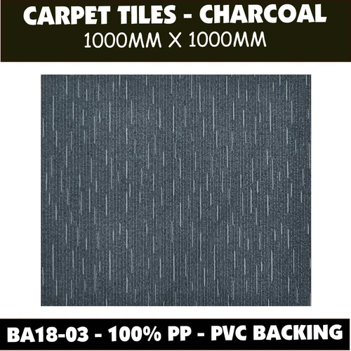 BLACK JACQUARD - SAVE 60%* ON RETAIL Home or Office CARPET TILES – 500x500 - Picture 11 of 11