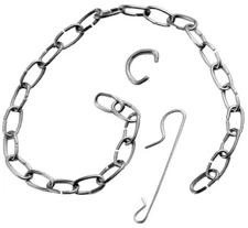 NEW DANCO 88073 STAINLESS STEEL TOILET FLAPPER REPLACEMENT CHAIN W  HOOK  RING